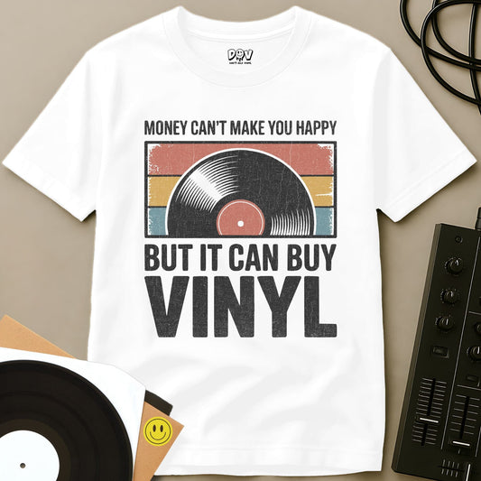 It Can Buy Vinyl T-Shirt White / S It Can Buy Vinyl T-Shirt