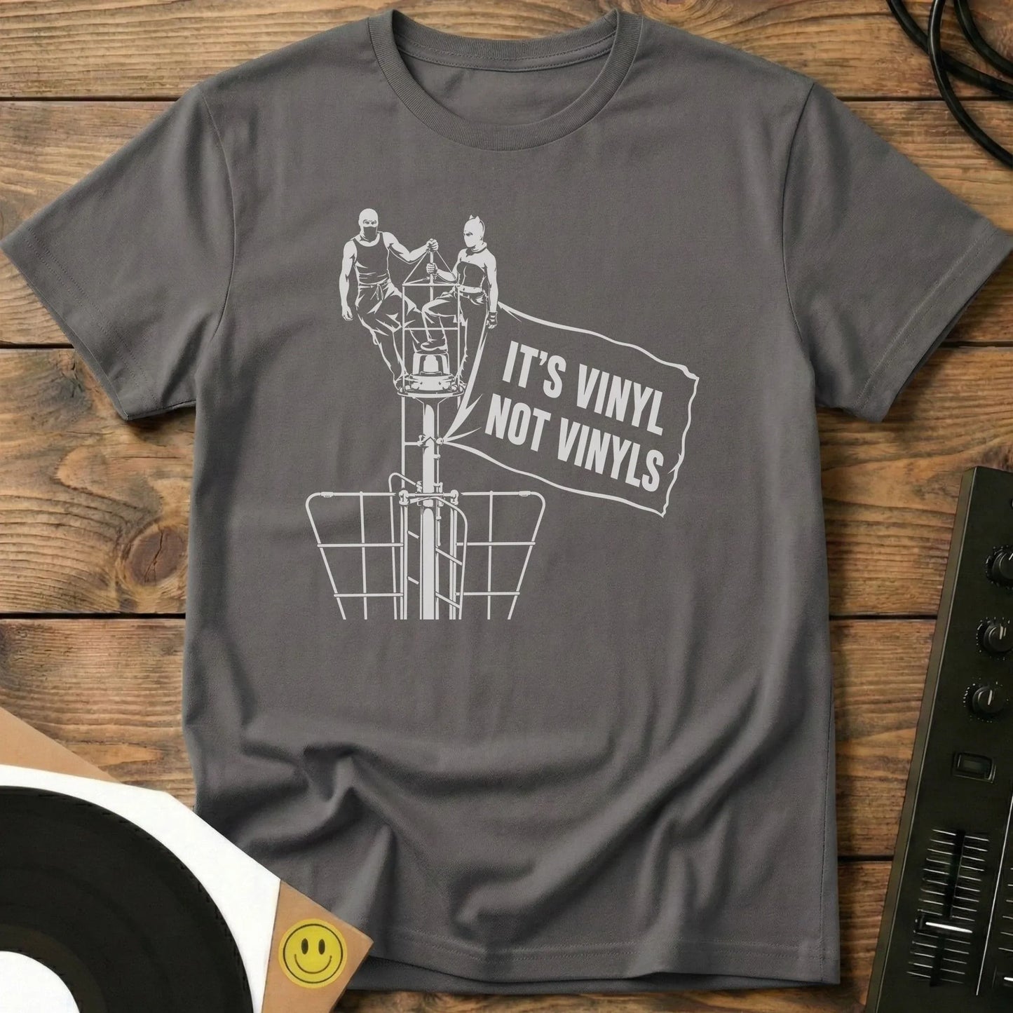 It's Vinyl Banner T-Shirt Charcoal / S It's Vinyl Banner T-Shirt