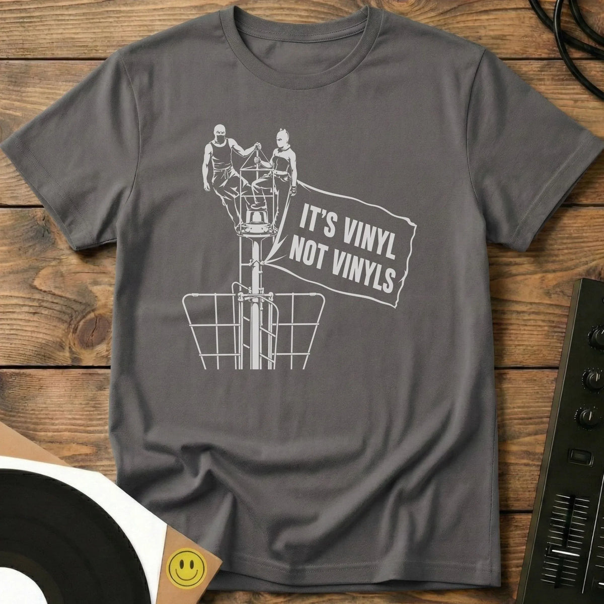 It's Vinyl Banner T-Shirt Charcoal / S It's Vinyl Banner T-Shirt