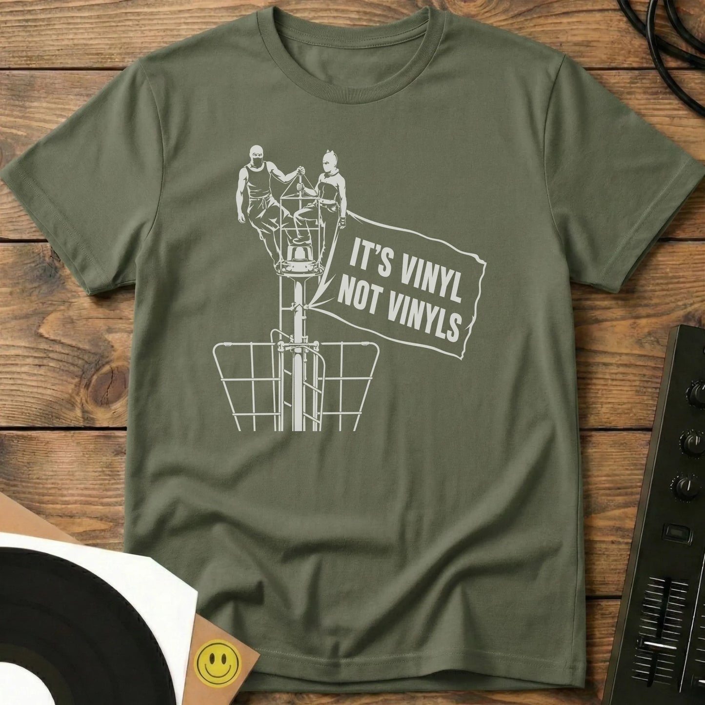It's Vinyl Banner T-Shirt Military Green / S It's Vinyl Banner T-Shirt