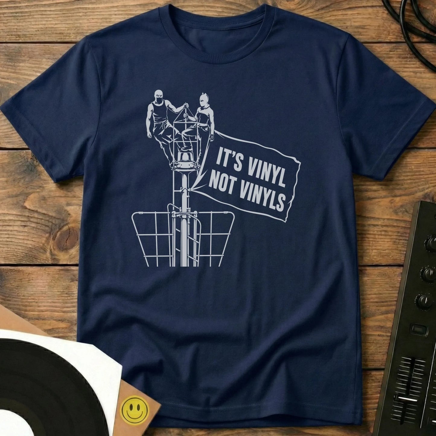 It's Vinyl Banner T-Shirt Navy / S It's Vinyl Banner T-Shirt