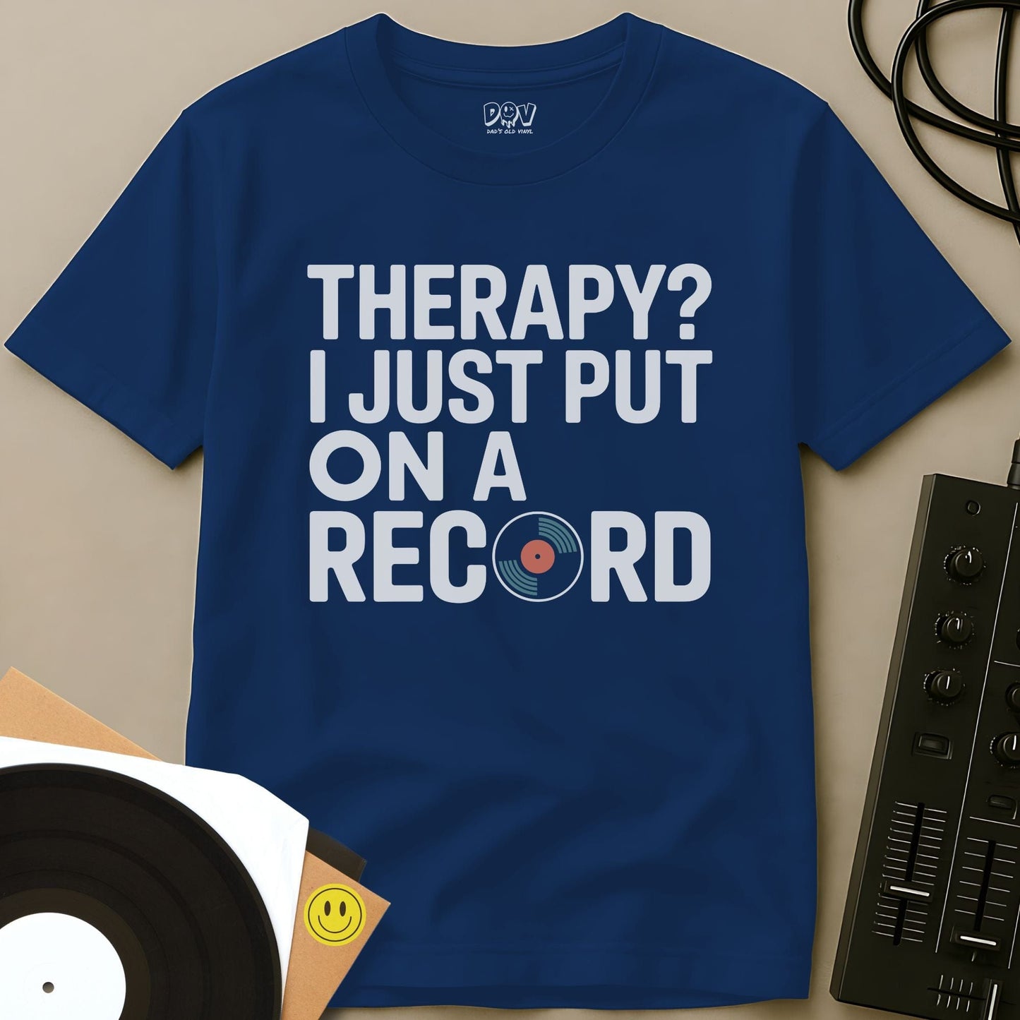 Just Put A Record On T-Shirt Royal / S Just Put A Record On T-Shirt