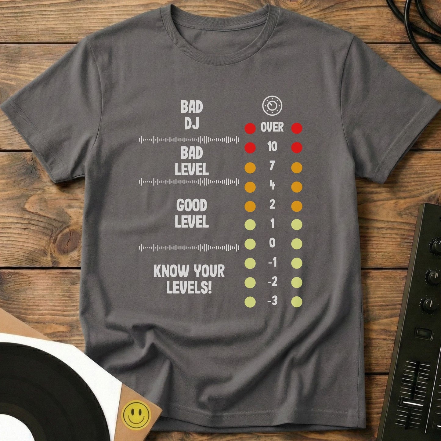Know Your Levels T-Shirt Charcoal / S Know Your Levels T-Shirt