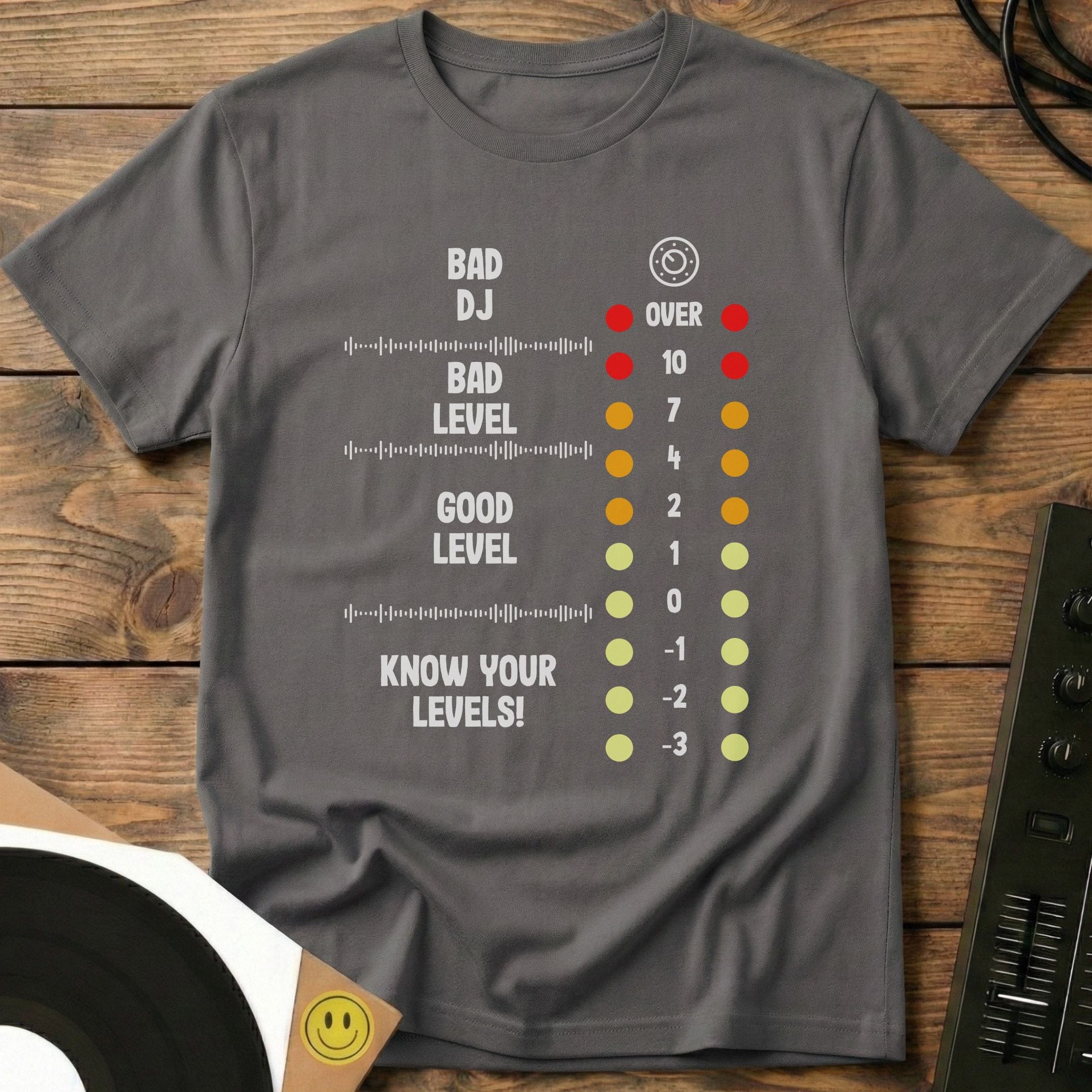 Know Your Levels T-Shirt Charcoal / S Know Your Levels T-Shirt