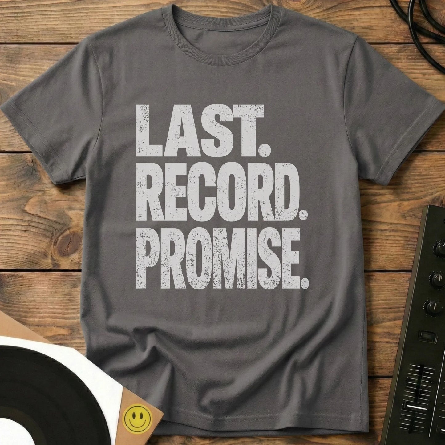 Last Record Promise T-Shirt Charcoal / S Last Record Promise T-Shirt