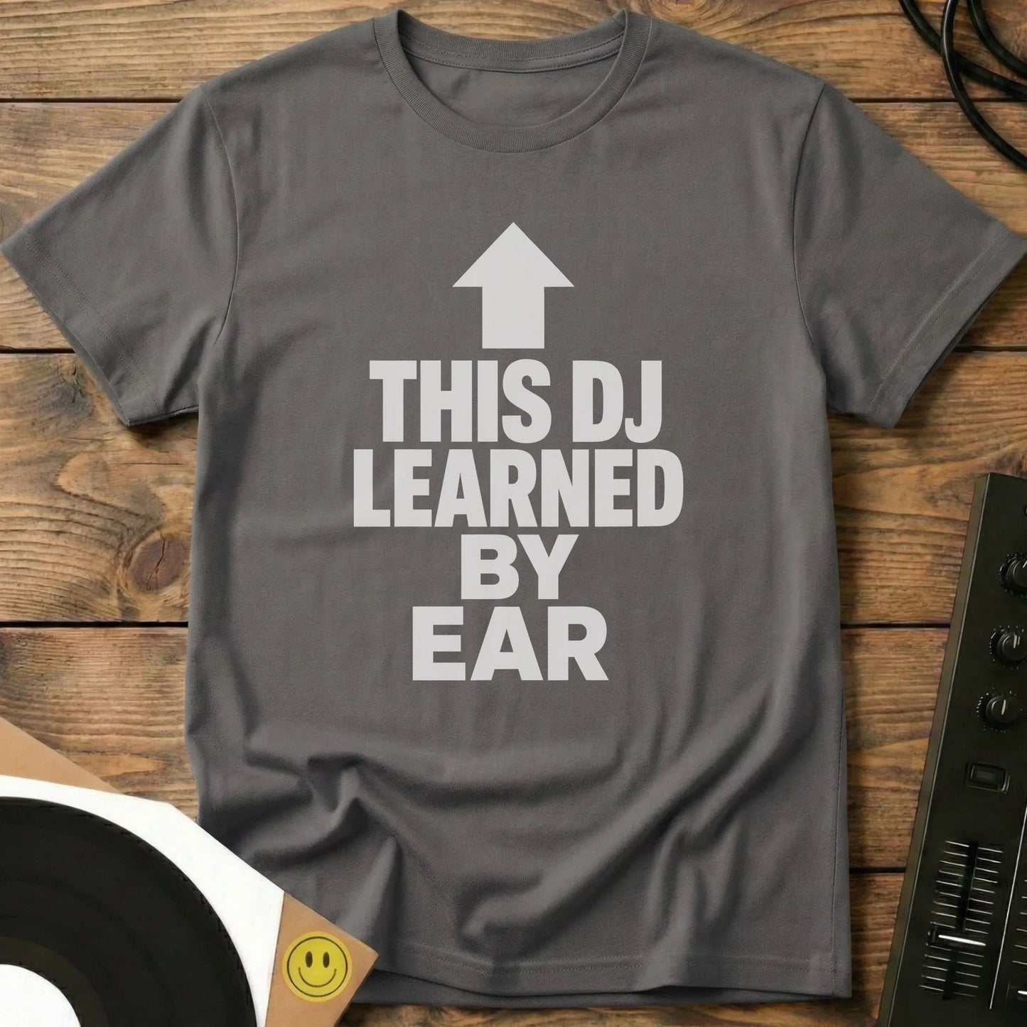 Learned By Ear White T-Shirt Charcoal / S Learned By Ear White T-Shirt