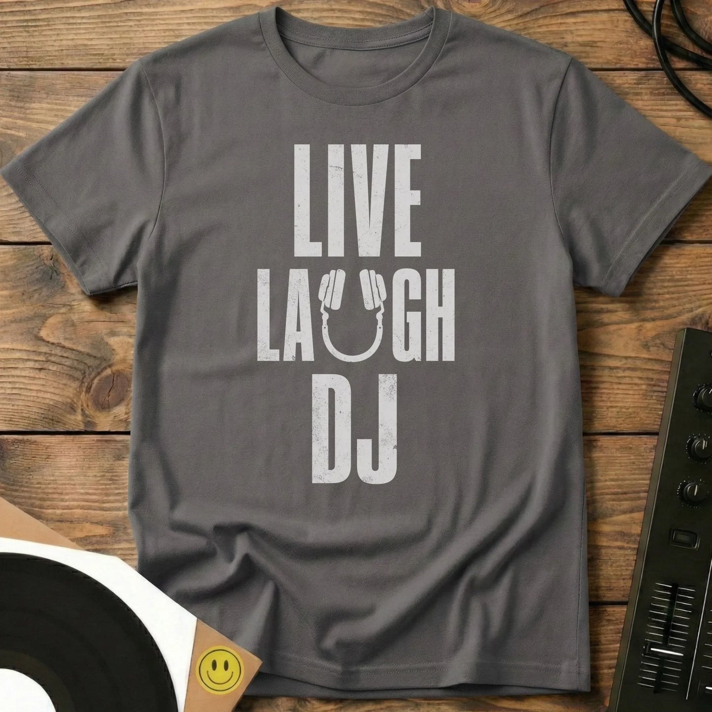 Live Laugh DJ T-Shirt Charcoal / S Live Laugh DJ T-Shirt