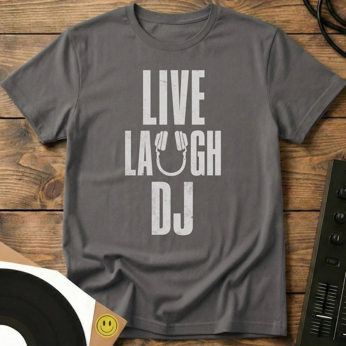 Live Laugh DJ T-Shirt Charcoal / S Live Laugh DJ T-Shirt