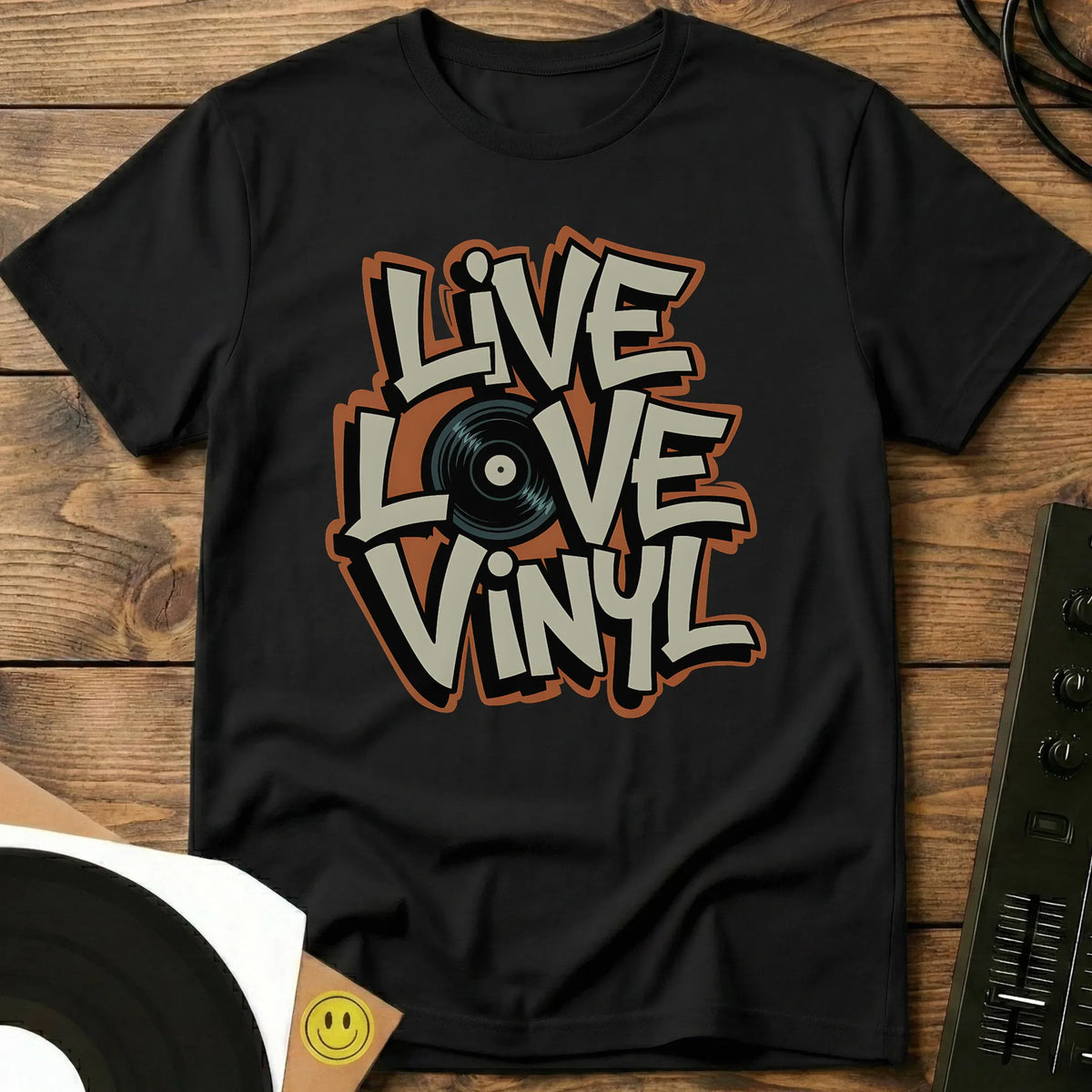 Live, Love, Vinyl T-Shirt Black / S Live, Love, Vinyl T-Shirt