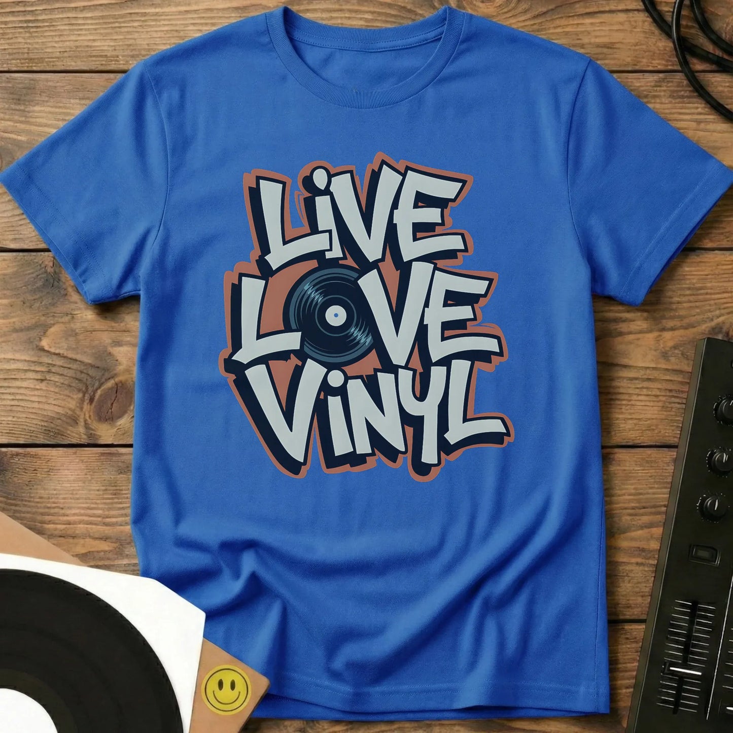 Live, Love, Vinyl T-Shirt Royal / S Live, Love, Vinyl T-Shirt