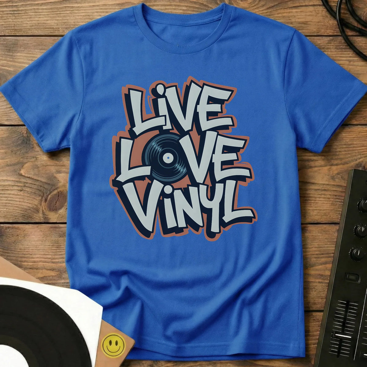 Live, Love, Vinyl T-Shirt Royal / S Live, Love, Vinyl T-Shirt