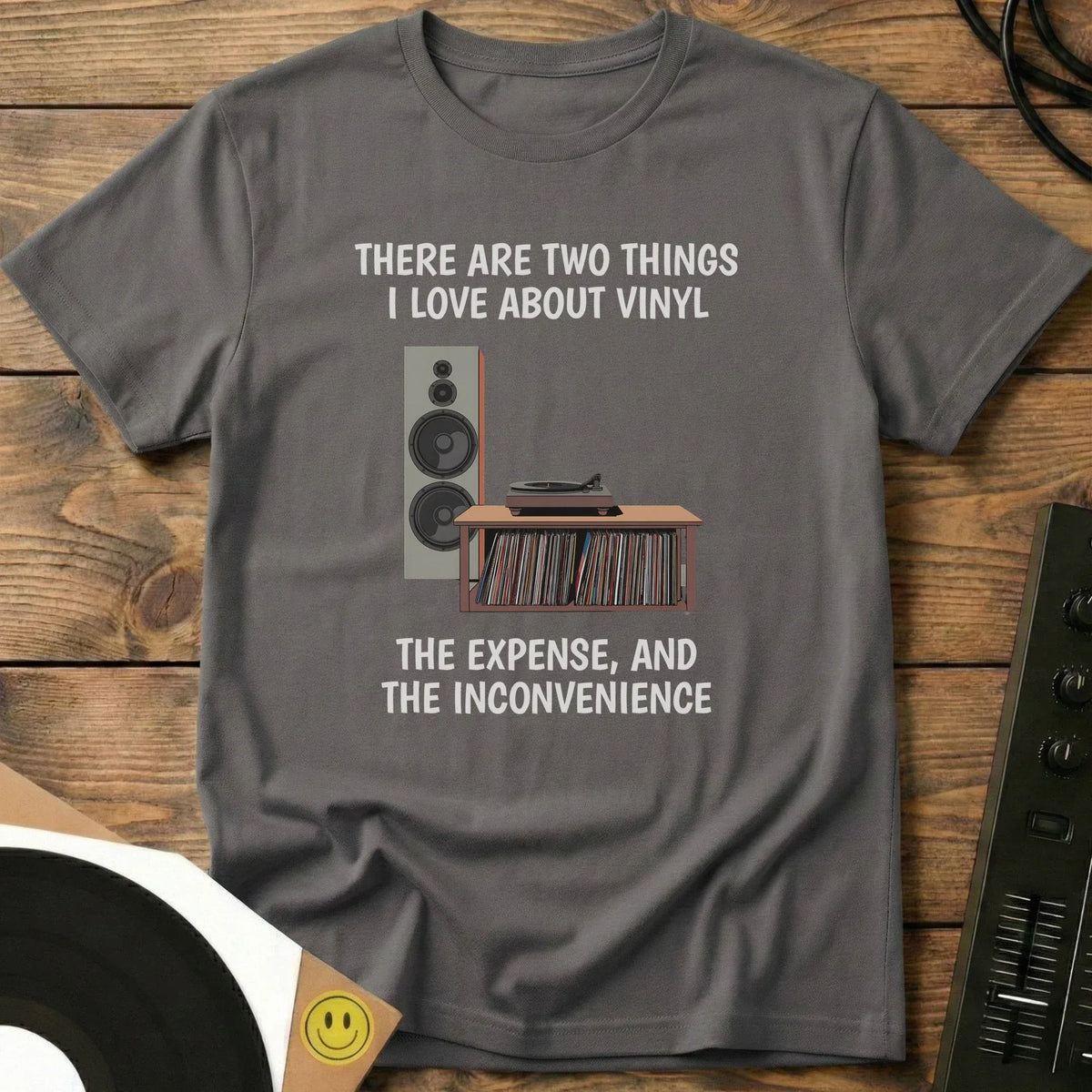 Love About Vinyl T-Shirt Charcoal / S Love About Vinyl T-Shirt