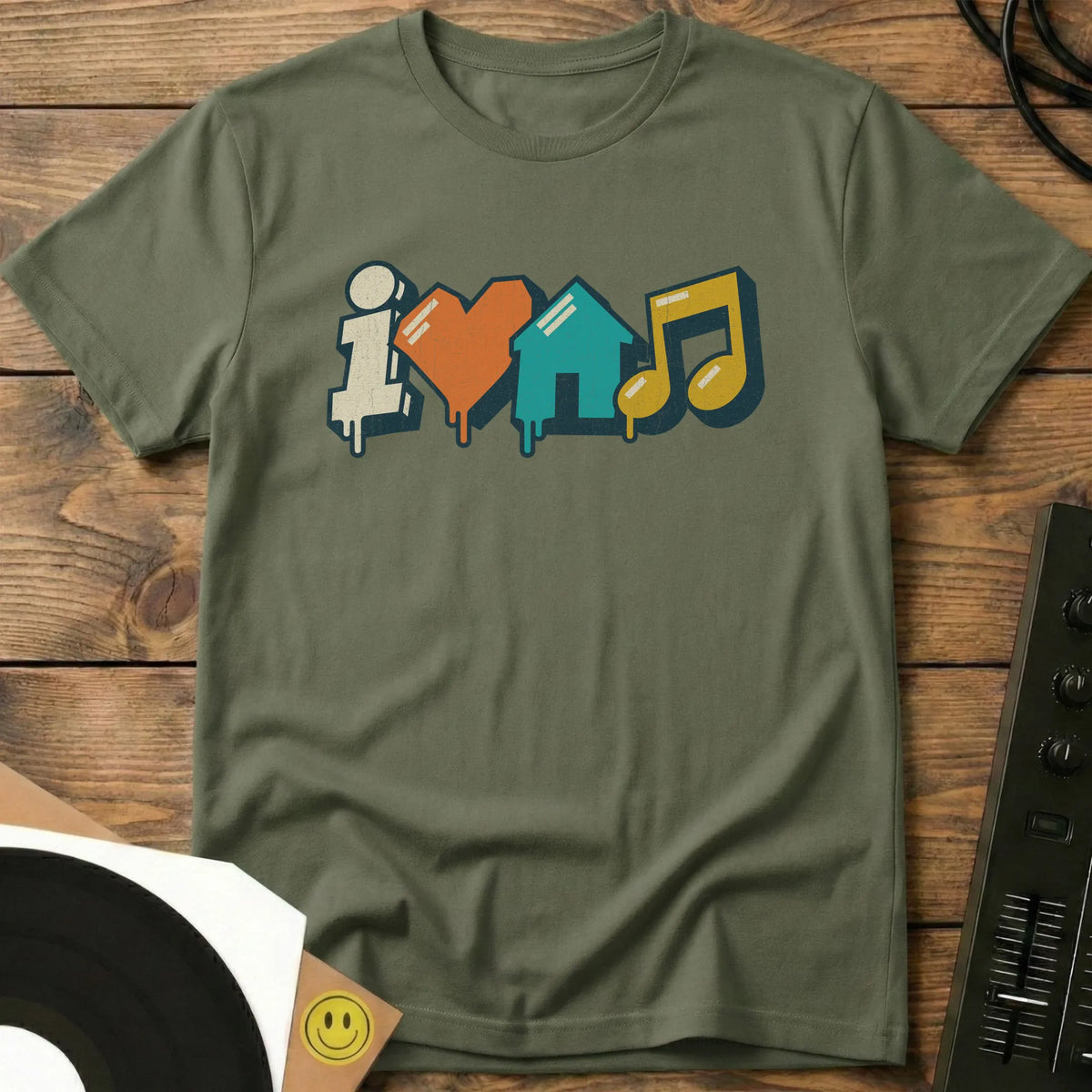 Love House T-Shirt Military Green / S Love House T-Shirt