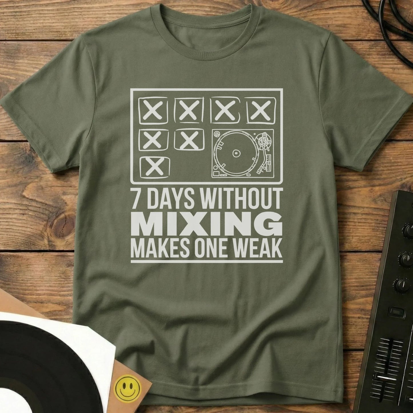 Makes One Weak T-Shirt Military Green / S Makes One Weak T-Shirt