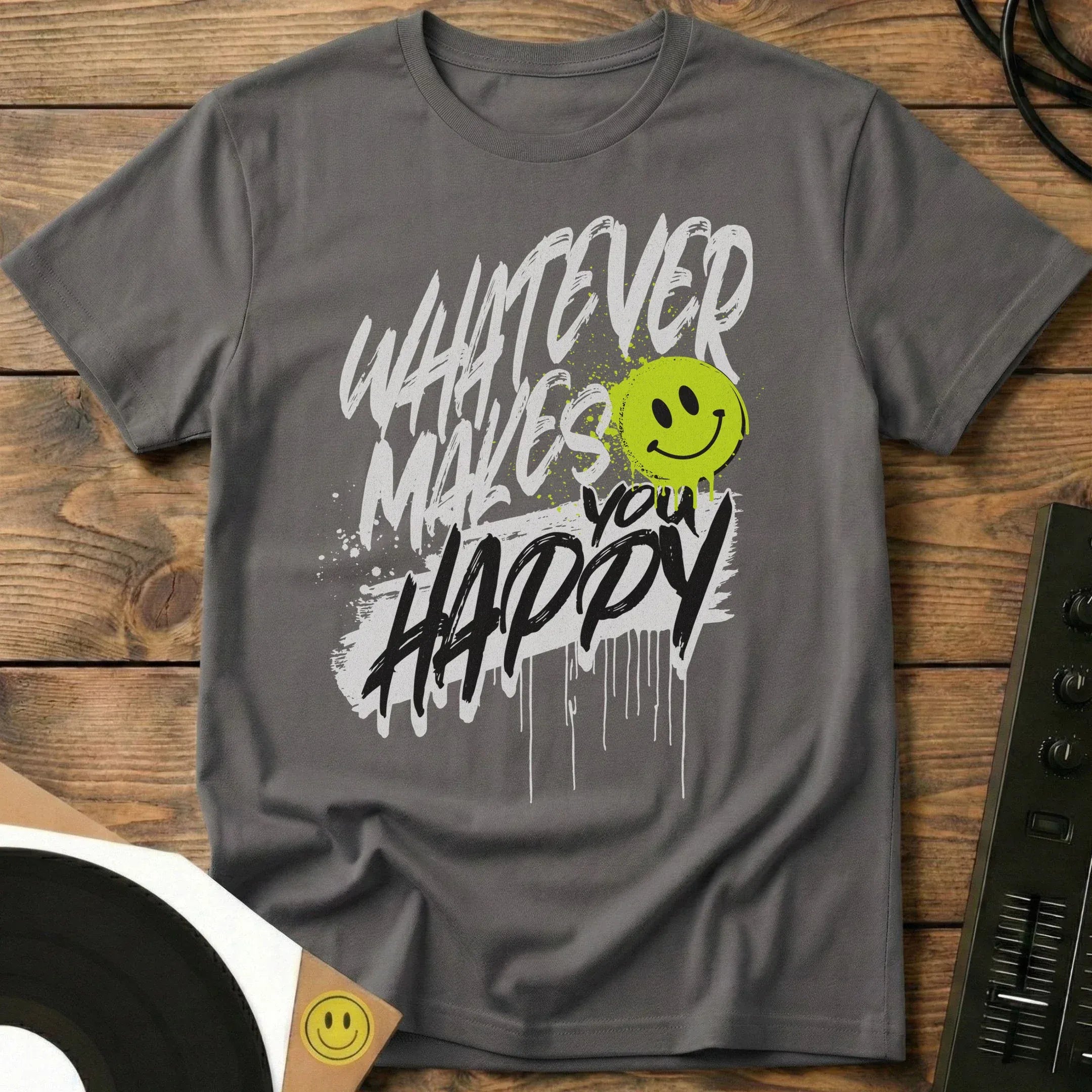 Makes You Happy T-Shirt Charcoal / S Makes You Happy T-Shirt