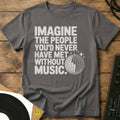 Meeting Through Music T-Shirt Charcoal / S Meeting Through Music T-Shirt
