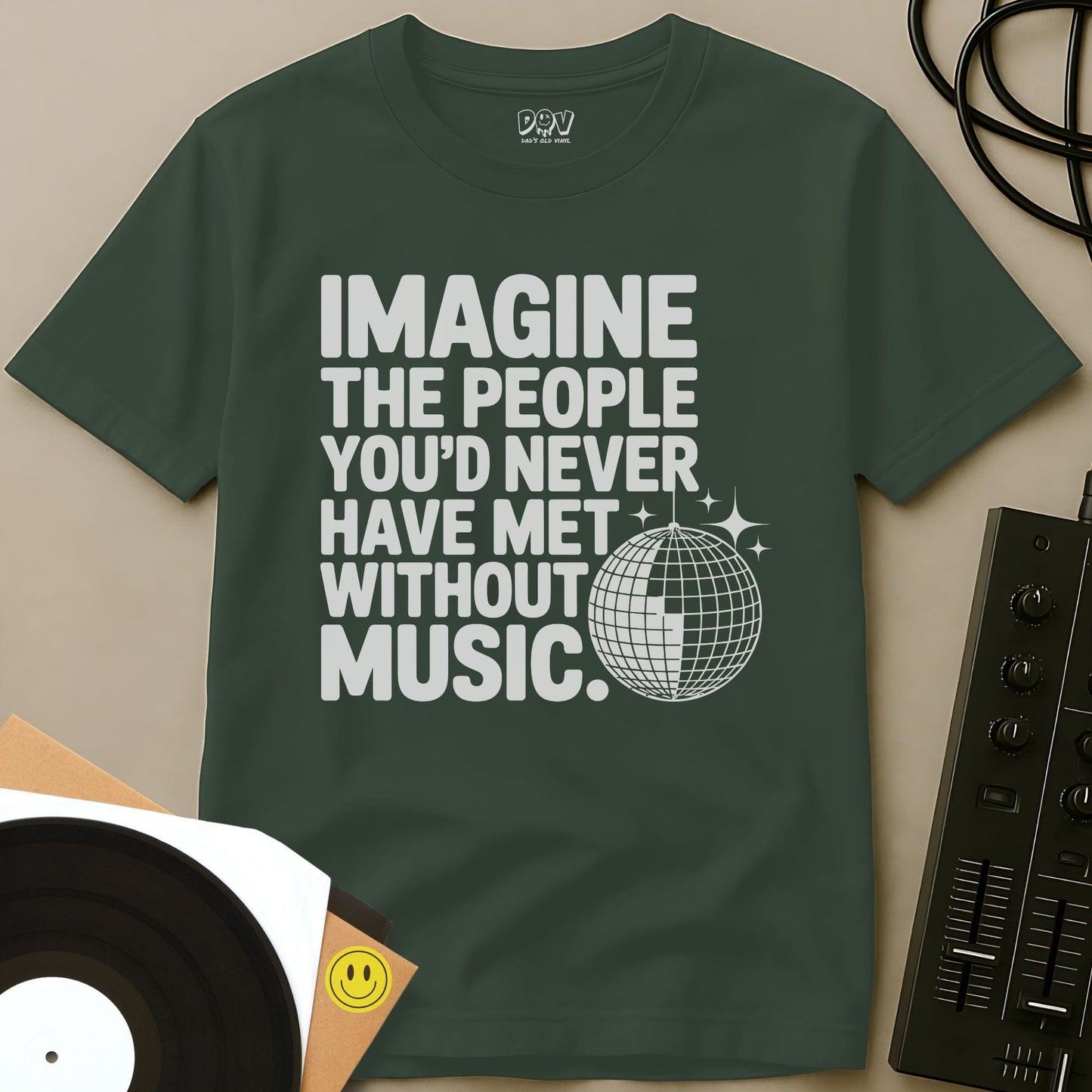 Meeting Through Music T-Shirt Military Green / S Meeting Through Music T-Shirt