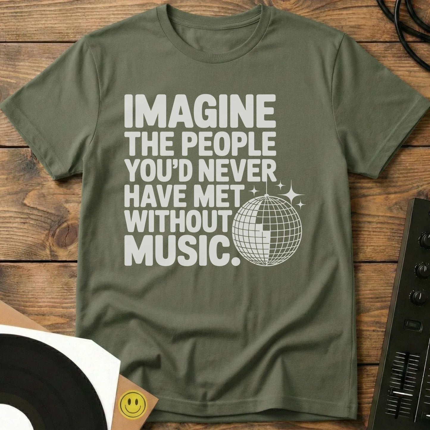 Meeting Through Music T-Shirt Military Green / S Meeting Through Music T-Shirt