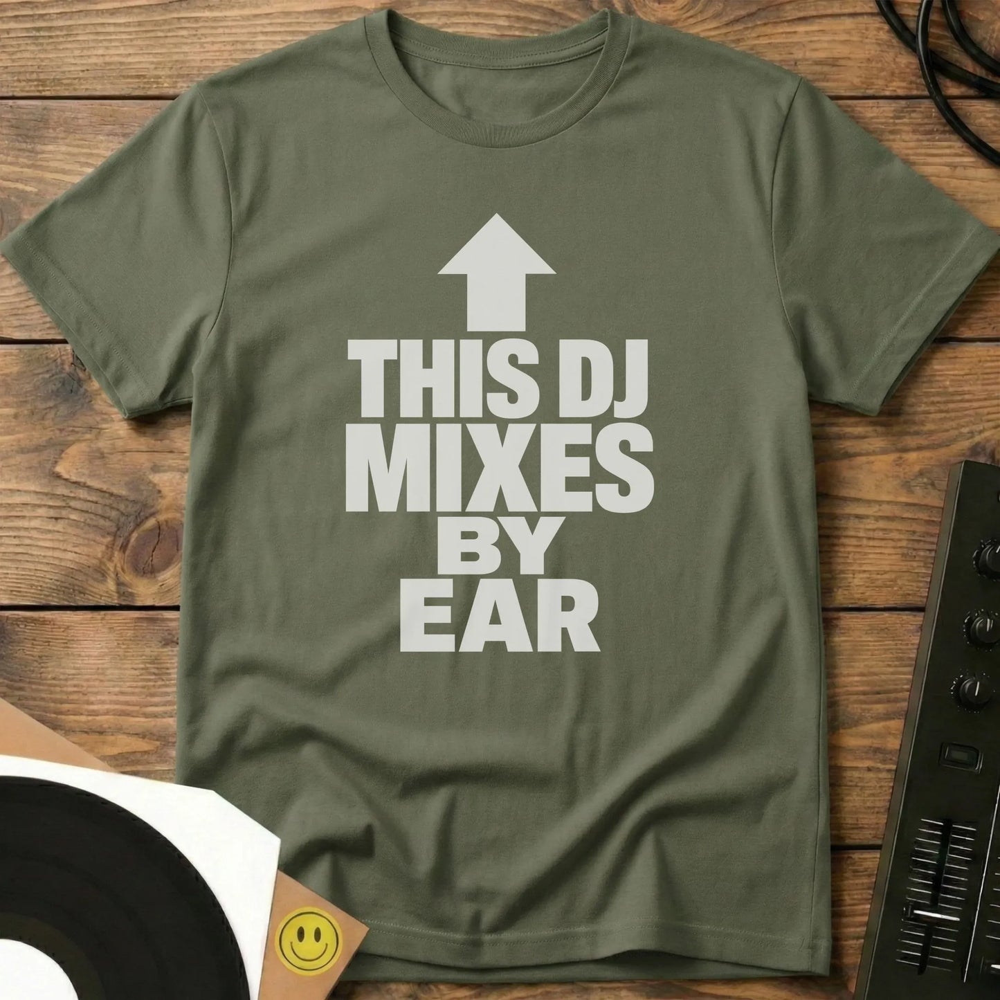 Mixes By Ear White T-Shirt Military Green / S Mixes By Ear White T-Shirt