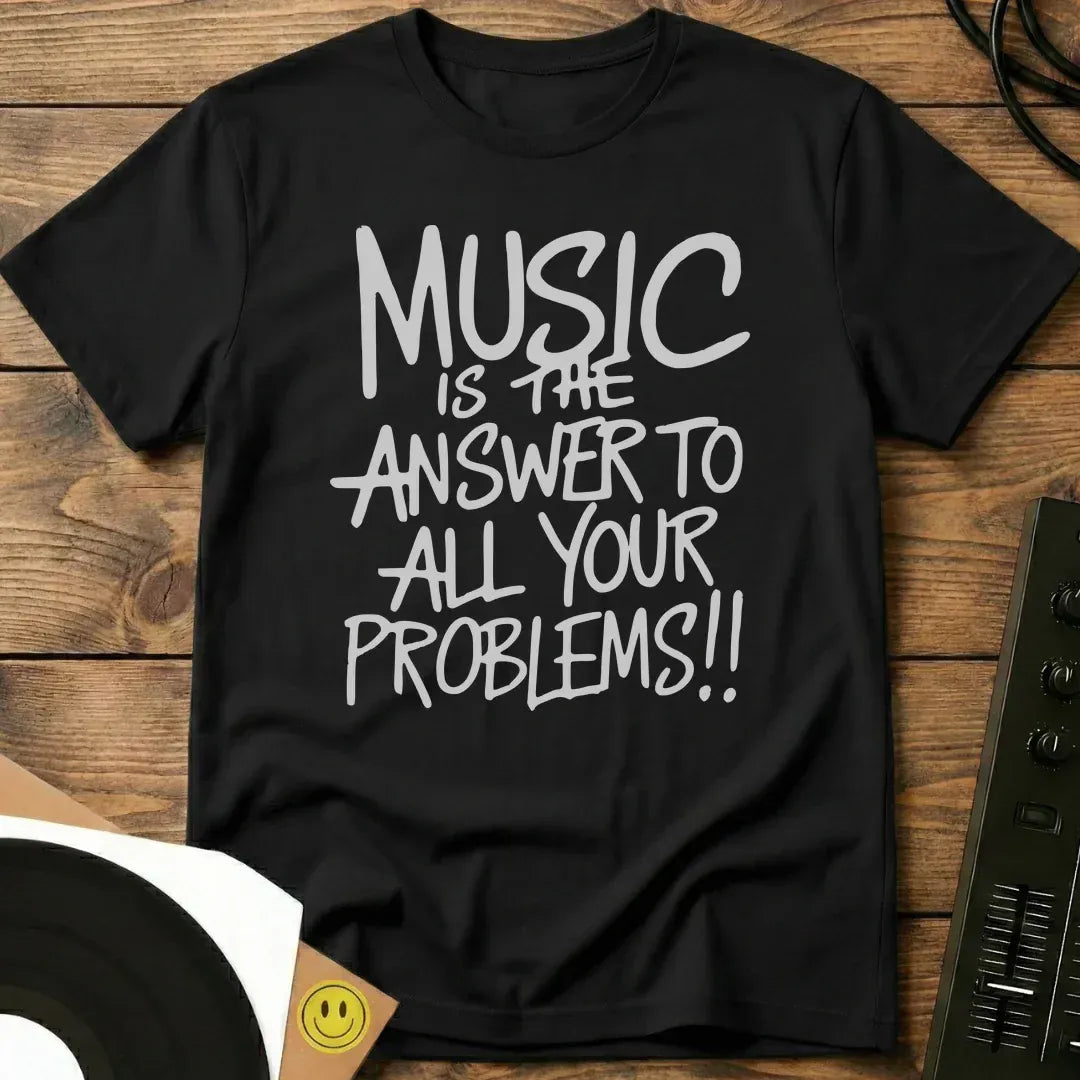 Music Is The Answer T-Shirt Black / S Music Is The Answer T-Shirt