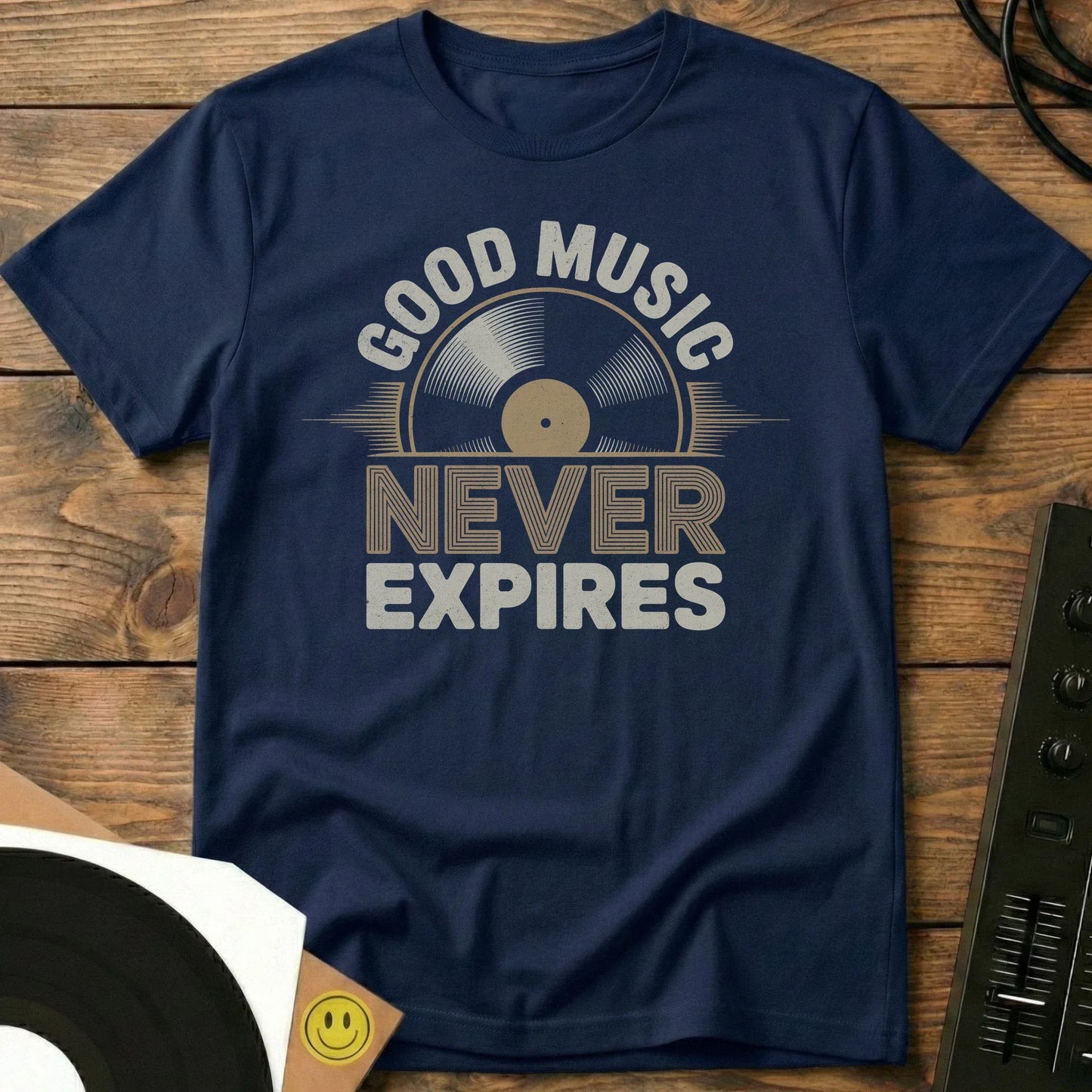 Music Never Expires T-Shirt Navy / S Music Never Expires T-Shirt