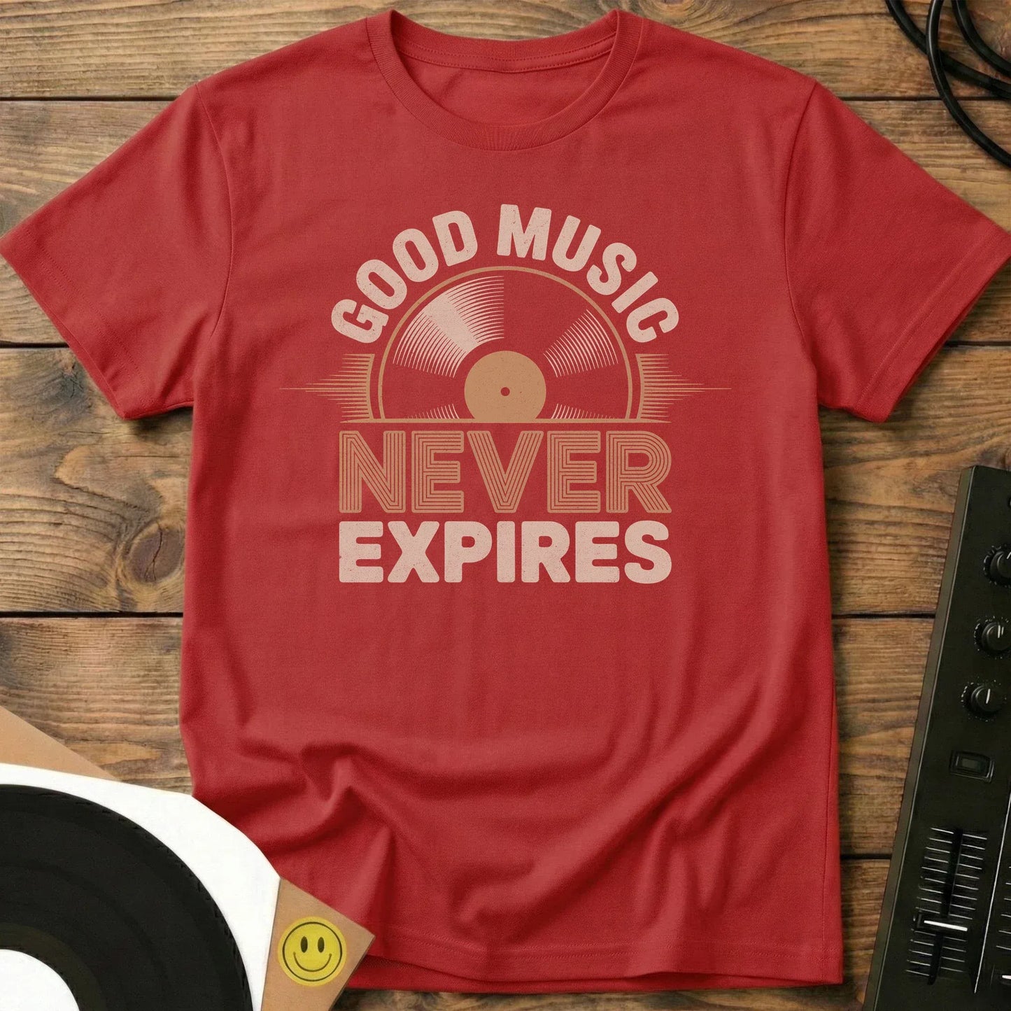 Music Never Expires T-Shirt Red / S Music Never Expires T-Shirt