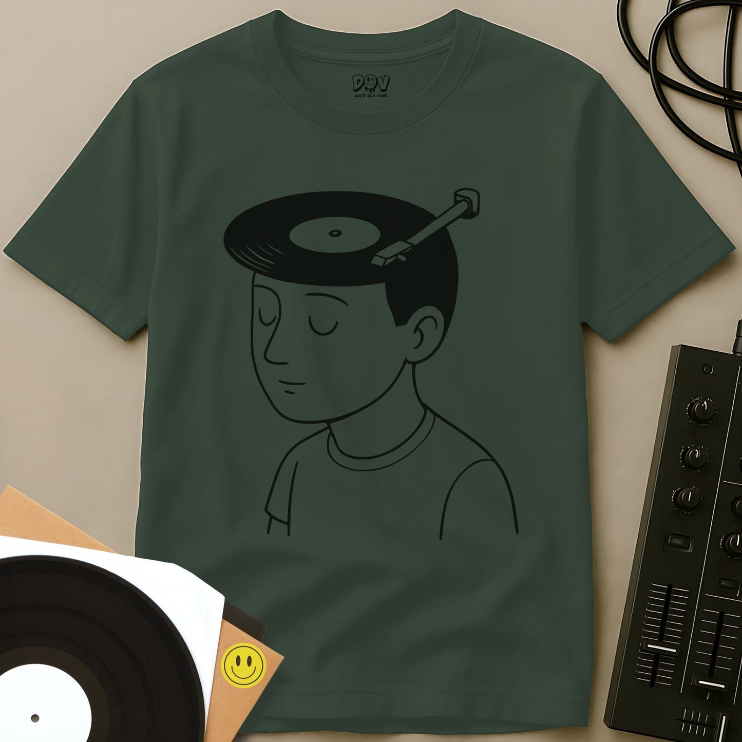 Music On My Mind T-Shirt Military Green / S Music On My Mind T-Shirt