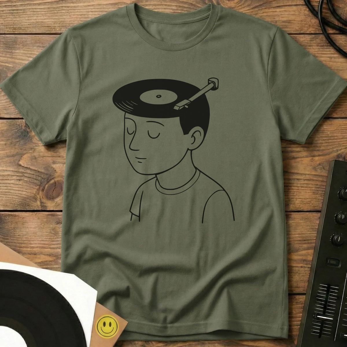 Music On My Mind T-Shirt Military Green / S Music On My Mind T-Shirt