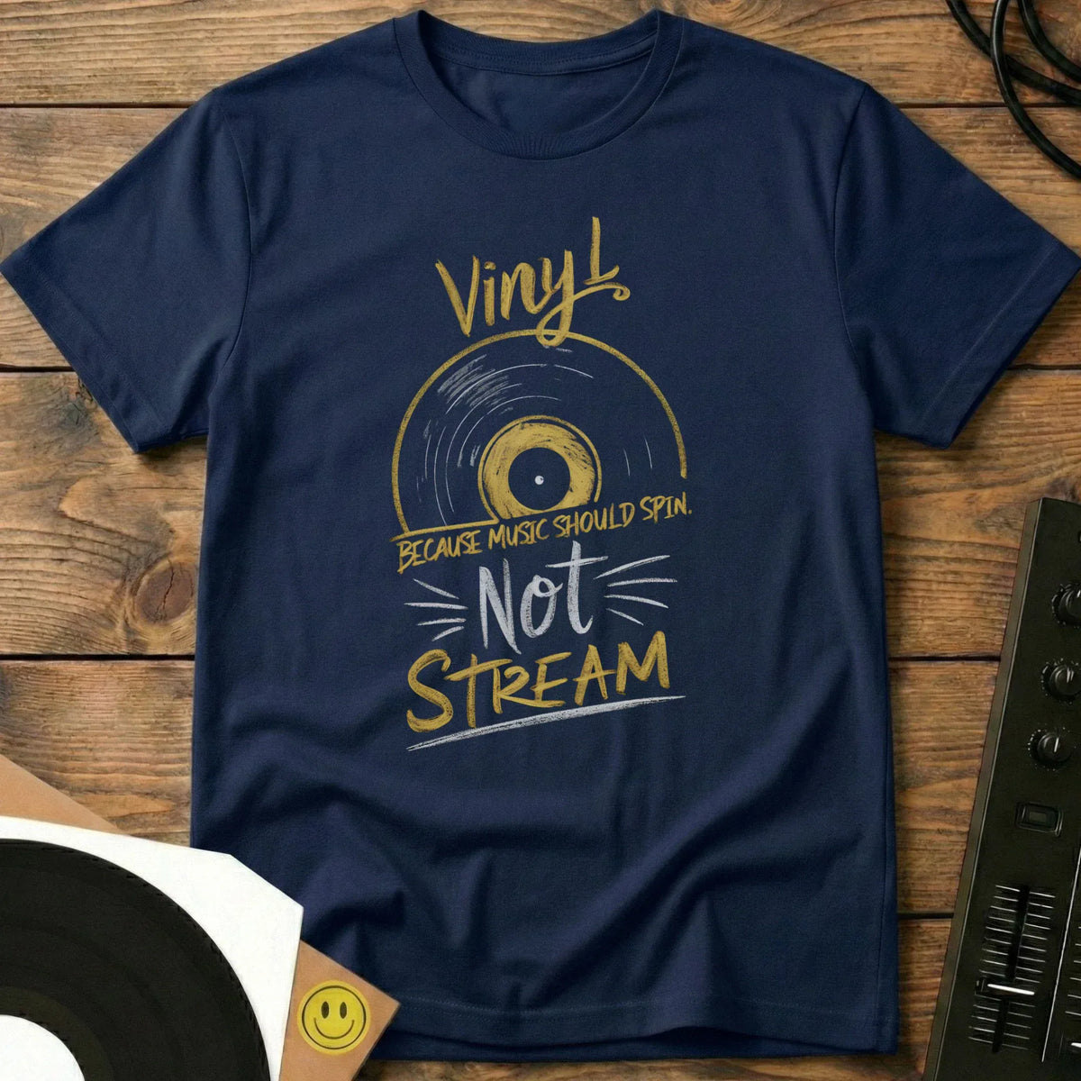 Music Should Spin T-Shirt Navy / S Music Should Spin T-Shirt