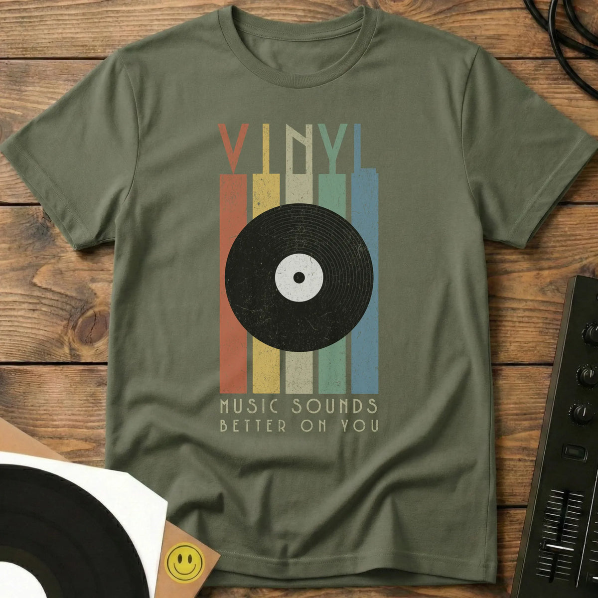 Music Sounds Better T-Shirt Military Green / S Music Sounds Better T-Shirt