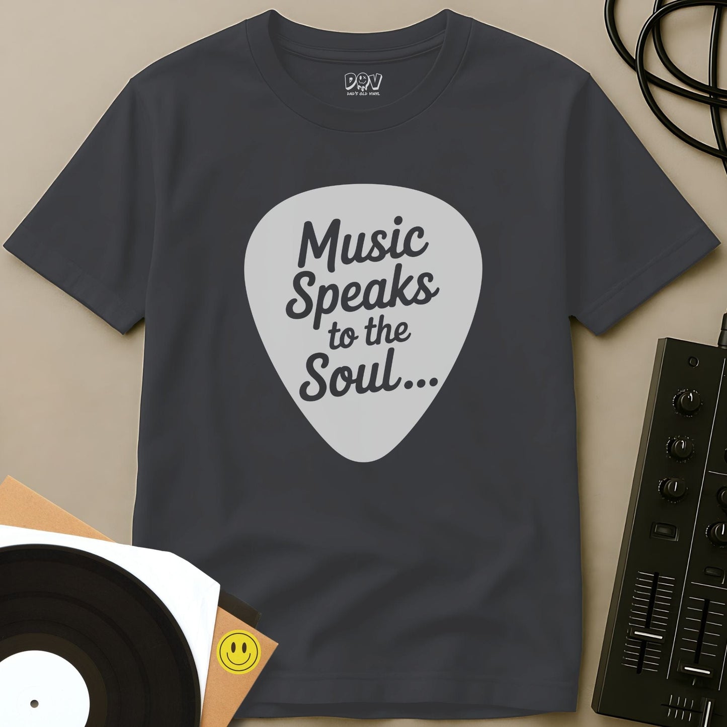 Music Speaks To The Soul T-Shirt Charcoal / S Music Speaks To The Soul T-Shirt