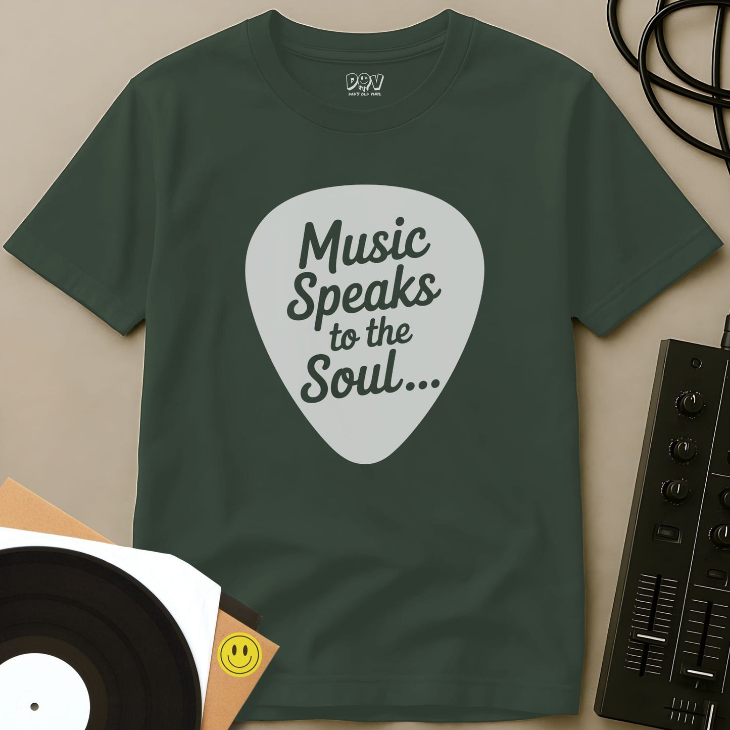Music Speaks To The Soul T-Shirt Military Green / S Music Speaks To The Soul T-Shirt