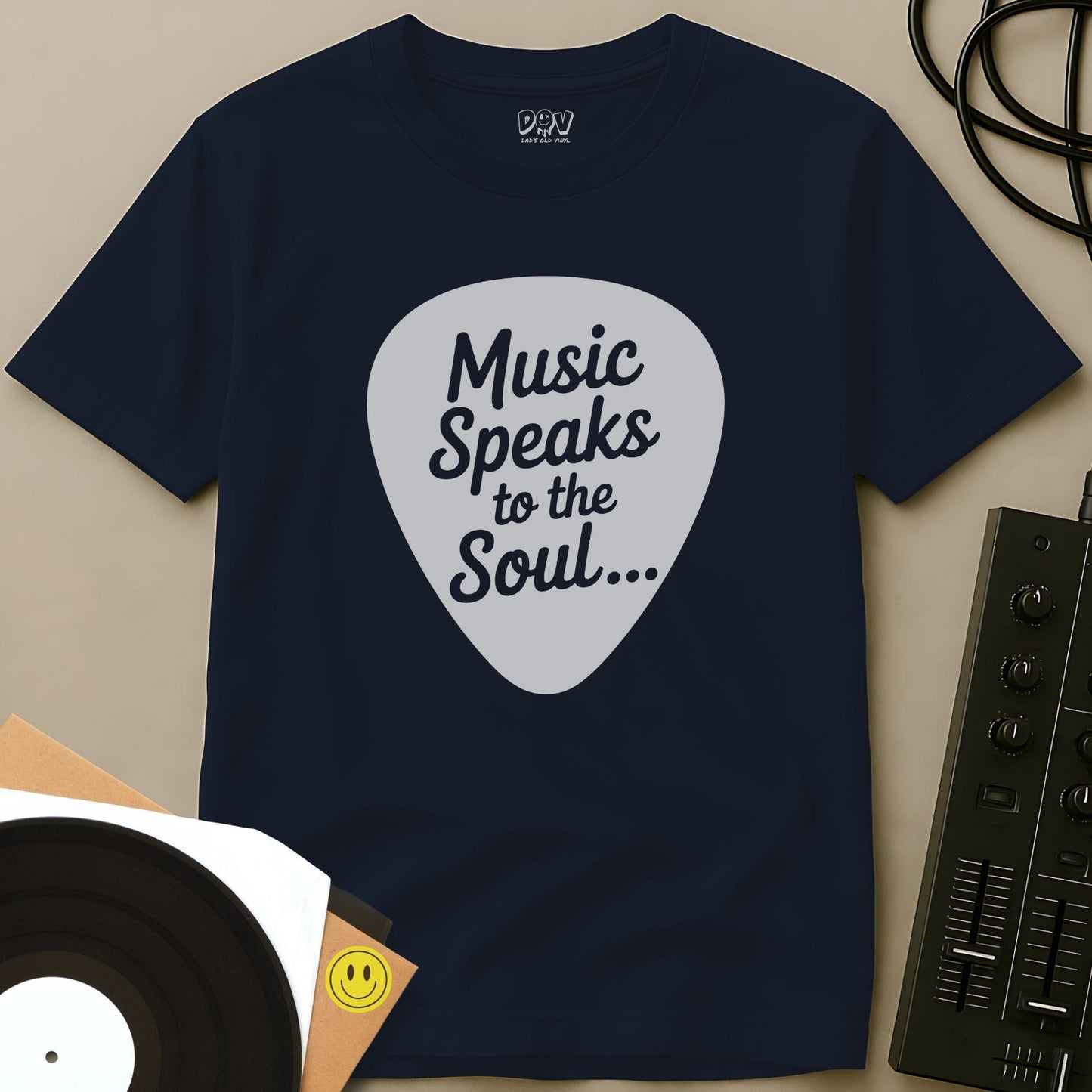 Music Speaks To The Soul T-Shirt Navy / S Music Speaks To The Soul T-Shirt