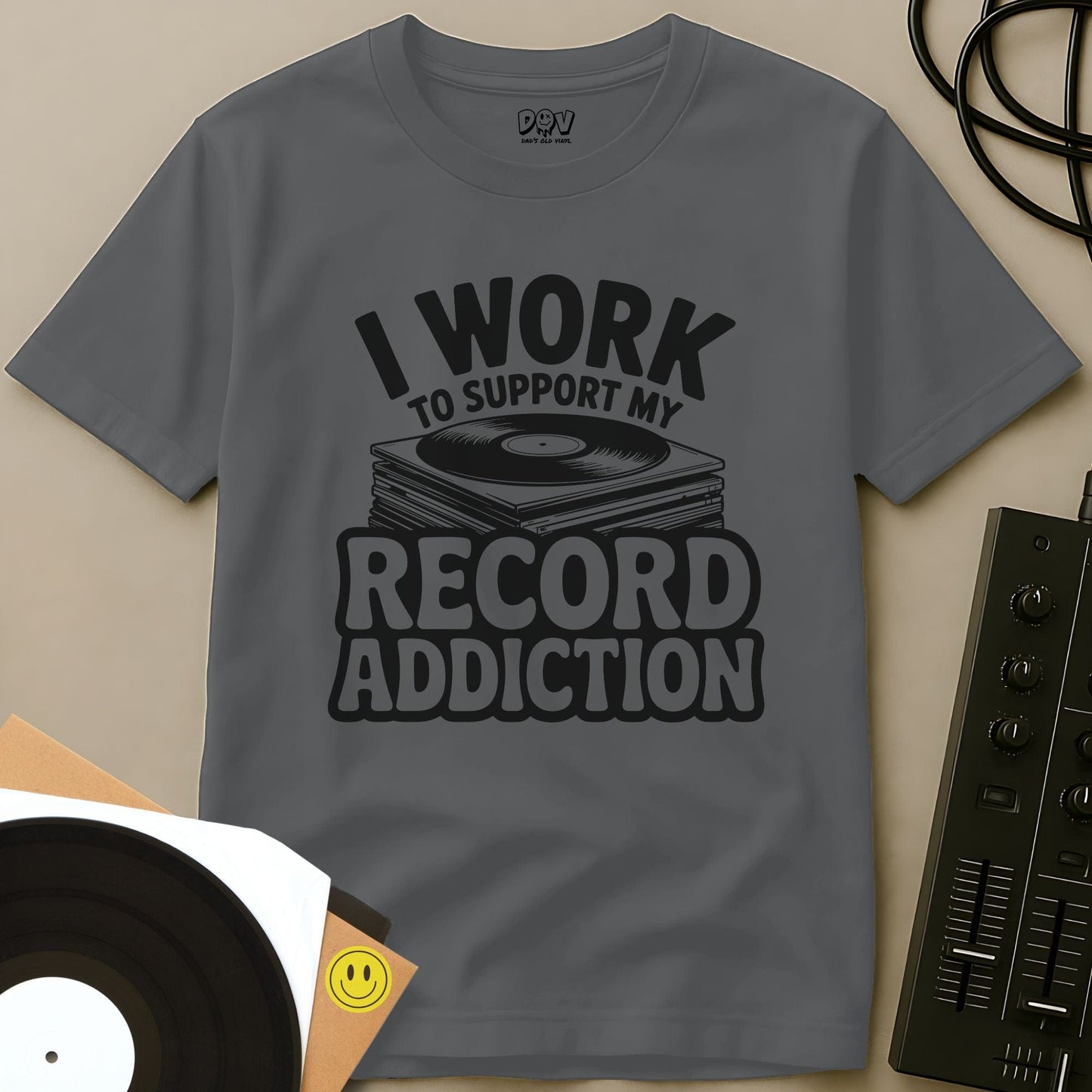 My Record Addiction T-Shirt Sport Grey / S My Record Addiction T-Shirt