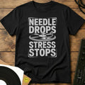 Needle Drops Stress Stops T-Shirt Black / S Needle Drops Stress Stops T-Shirt