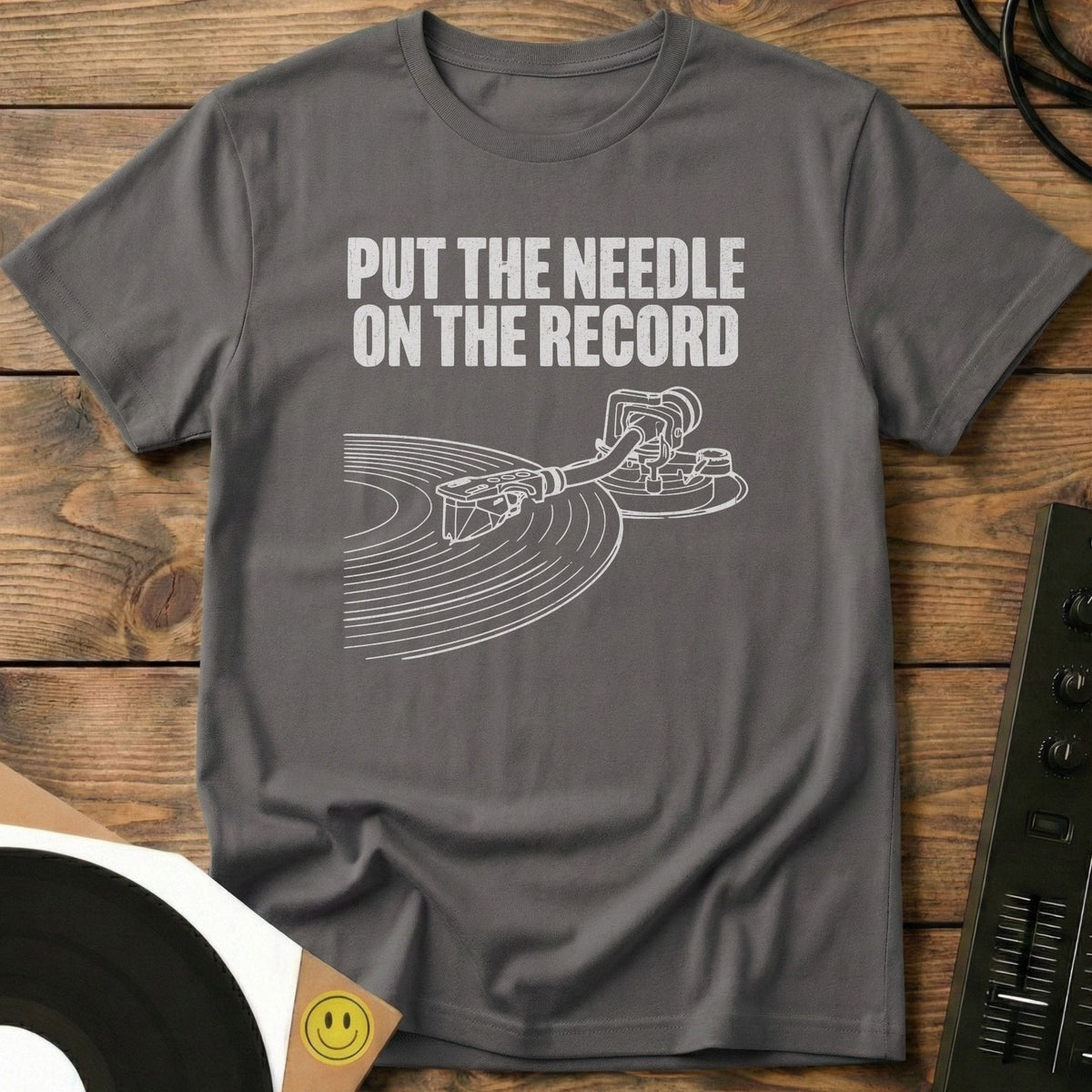 Needle On The Record T-Shirt Charcoal / S Needle On The Record T-Shirt