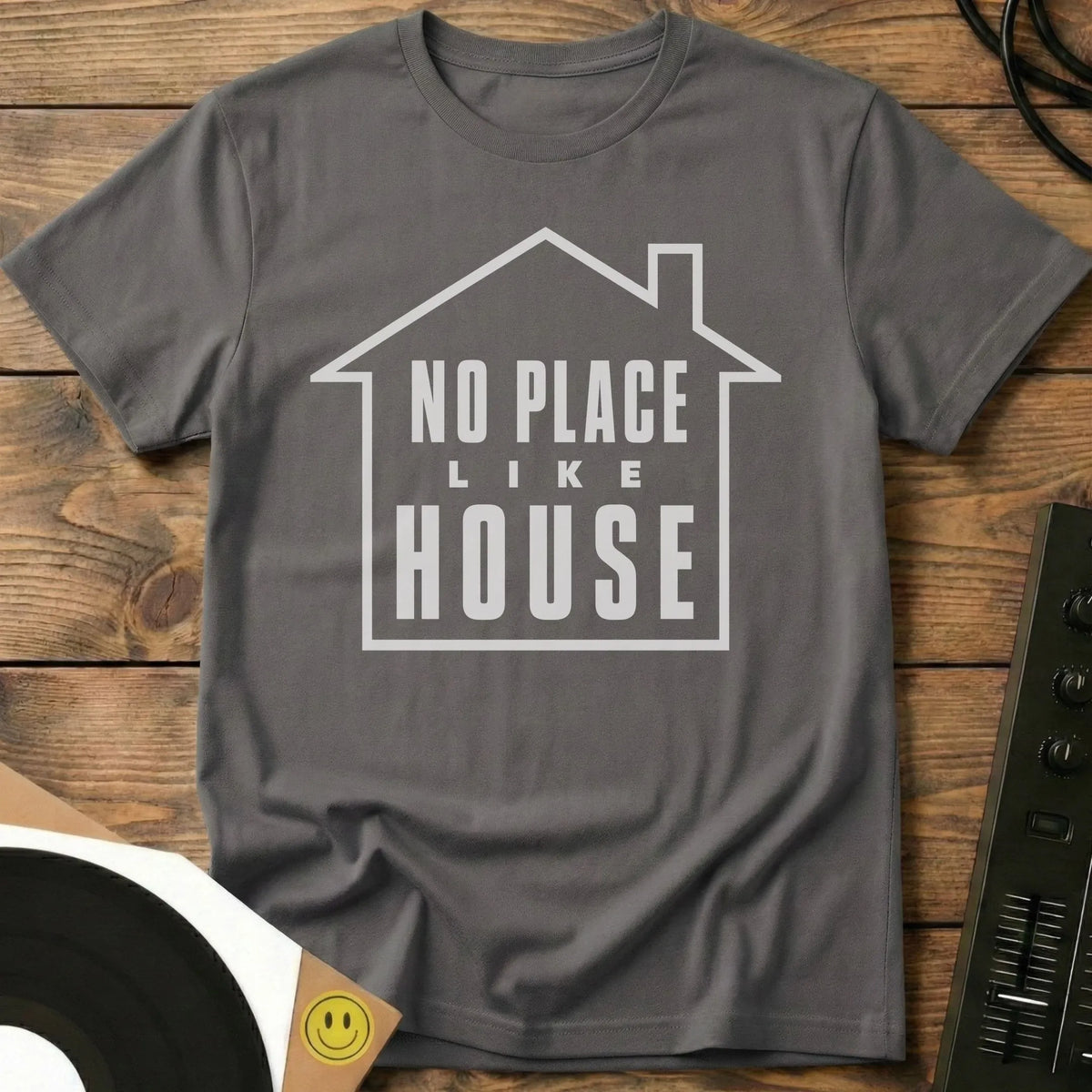 No Place Like House T-Shirt Charcoal / S No Place Like House T-Shirt