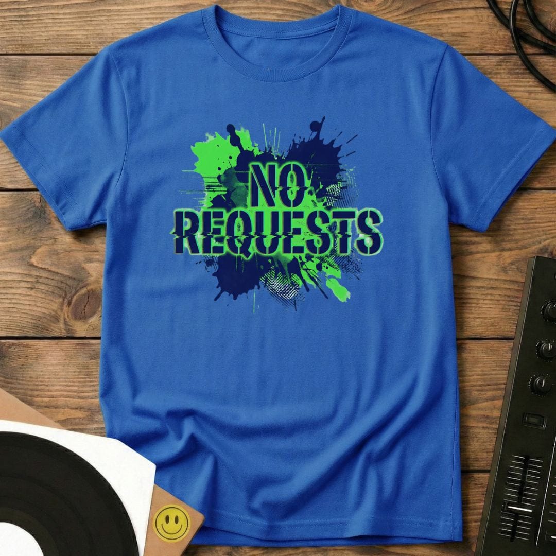 No Requests Splatter T-Shirt Royal / S No Requests Splatter T-Shirt