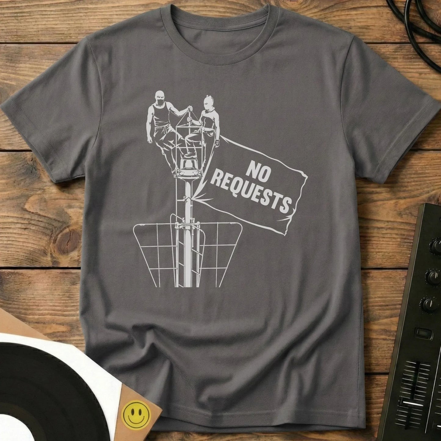 No Rquests Banner T-Shirt Charcoal / S No Rquests Banner T-Shirt