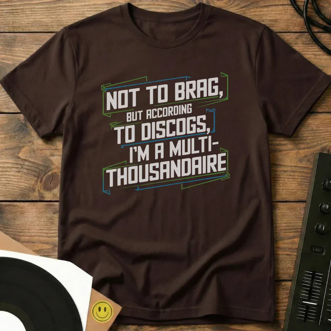 Not To Brag T-Shirt Dark Chocolate / S Not To Brag T-Shirt