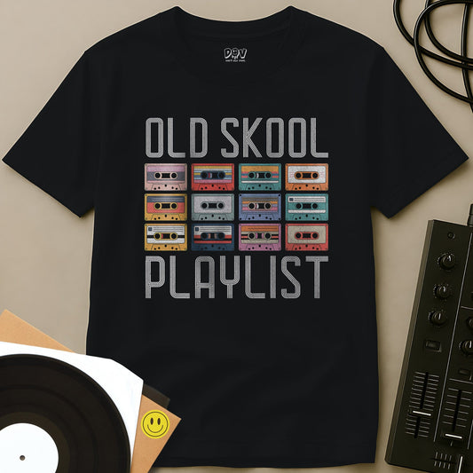 Old Skool Playlist T-Shirt Black / S Old Skool Playlist T-Shirt