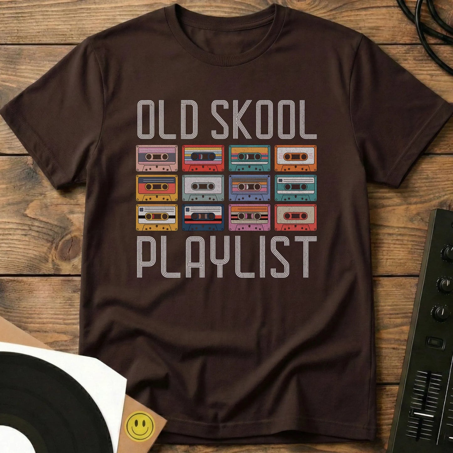 Old Skool Playlist T-Shirt Dark Chocolate / S Old Skool Playlist T-Shirt