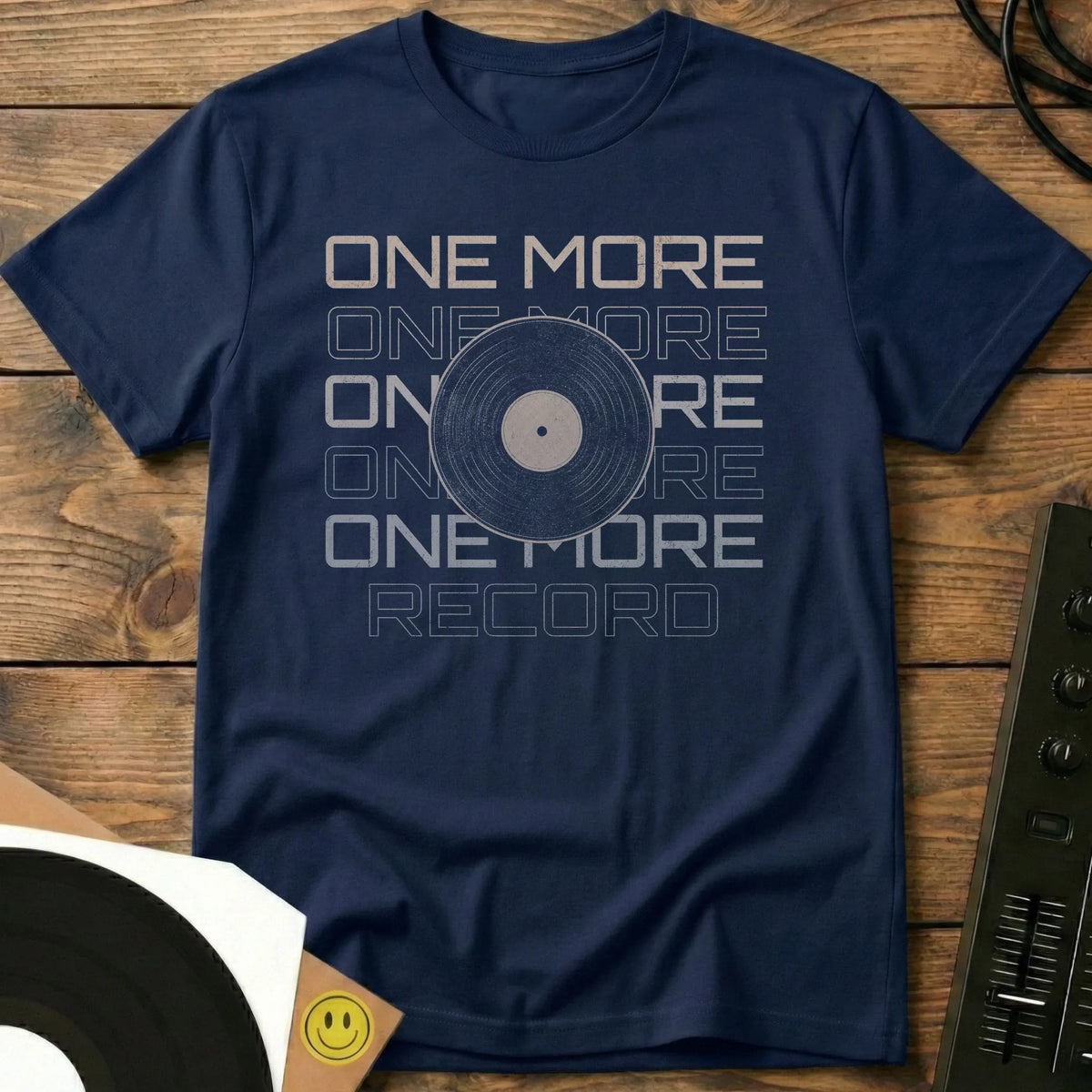 One More Record T-Shirt Navy / S One More Record T-Shirt