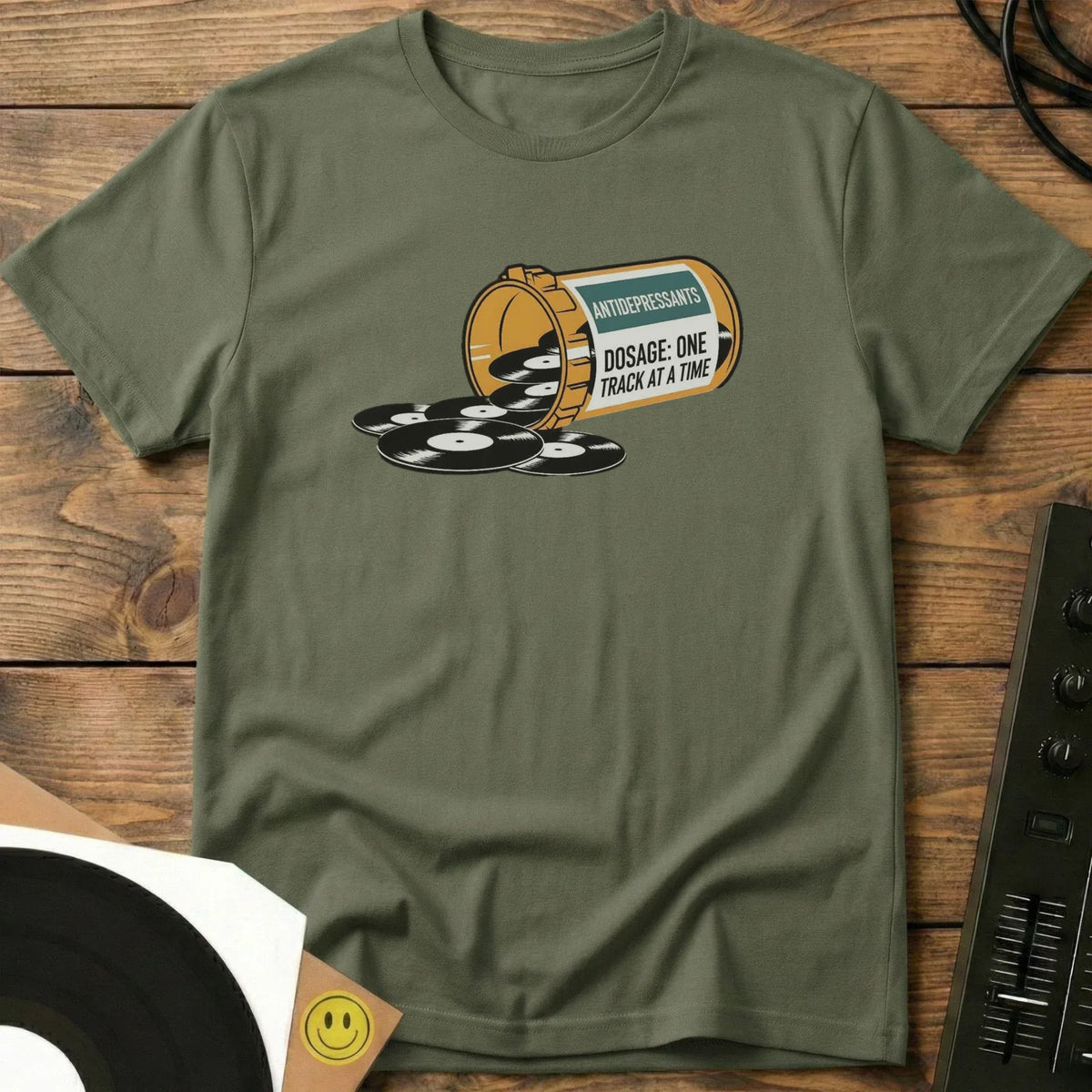One Track at a Time T-Shirt Military Green / S One Track at a Time T-Shirt