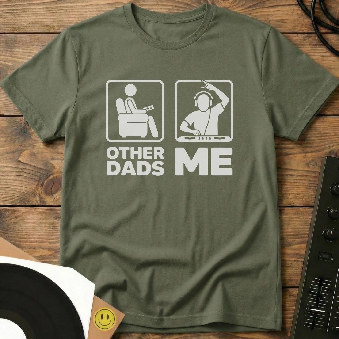 Other Dads Watch TV T-Shirt Military Green / S Other Dads Watch TV T-Shirt