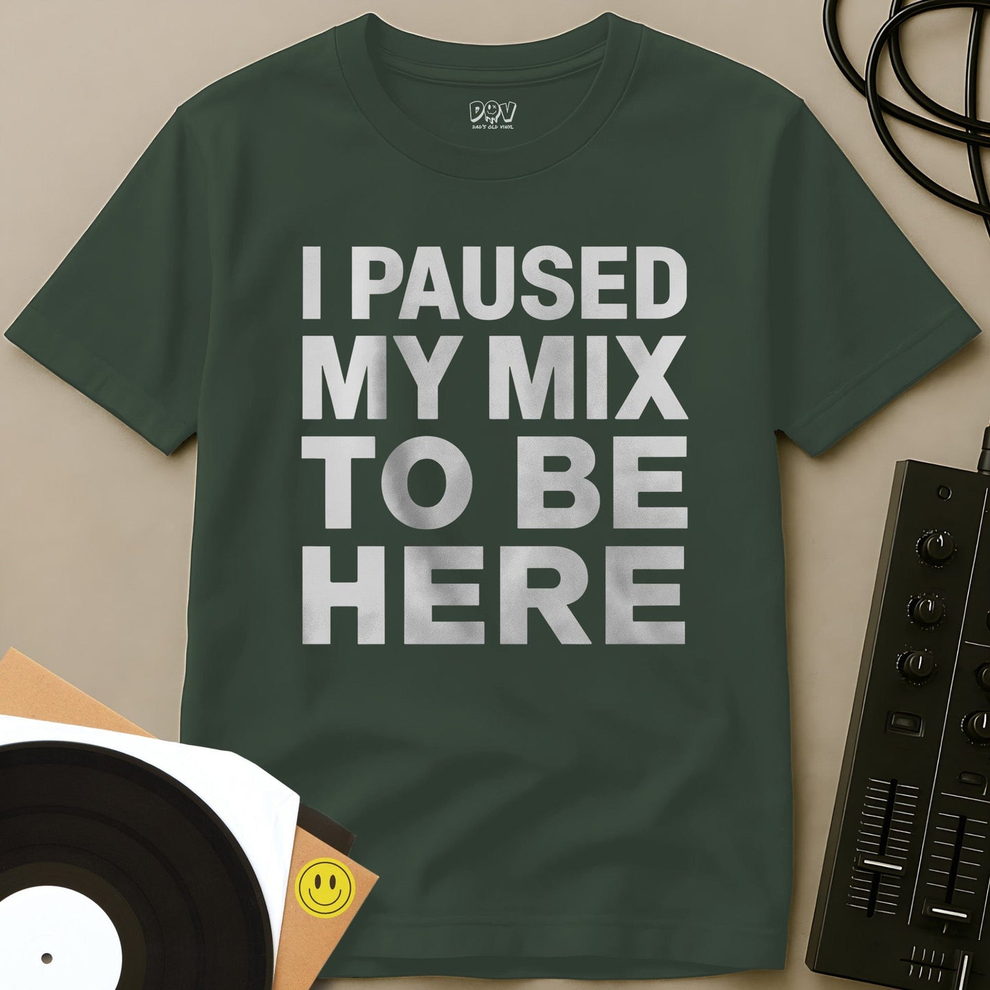 Paused My Mix T-Shirt Military Green / S Paused My Mix T-Shirt