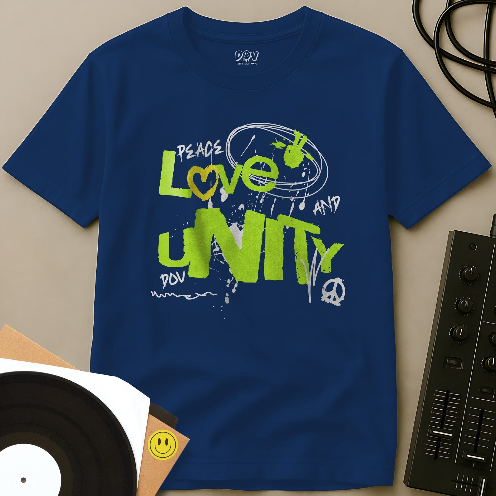 Peace Love And Unity T-Shirt Royal / S Peace Love And Unity T-Shirt