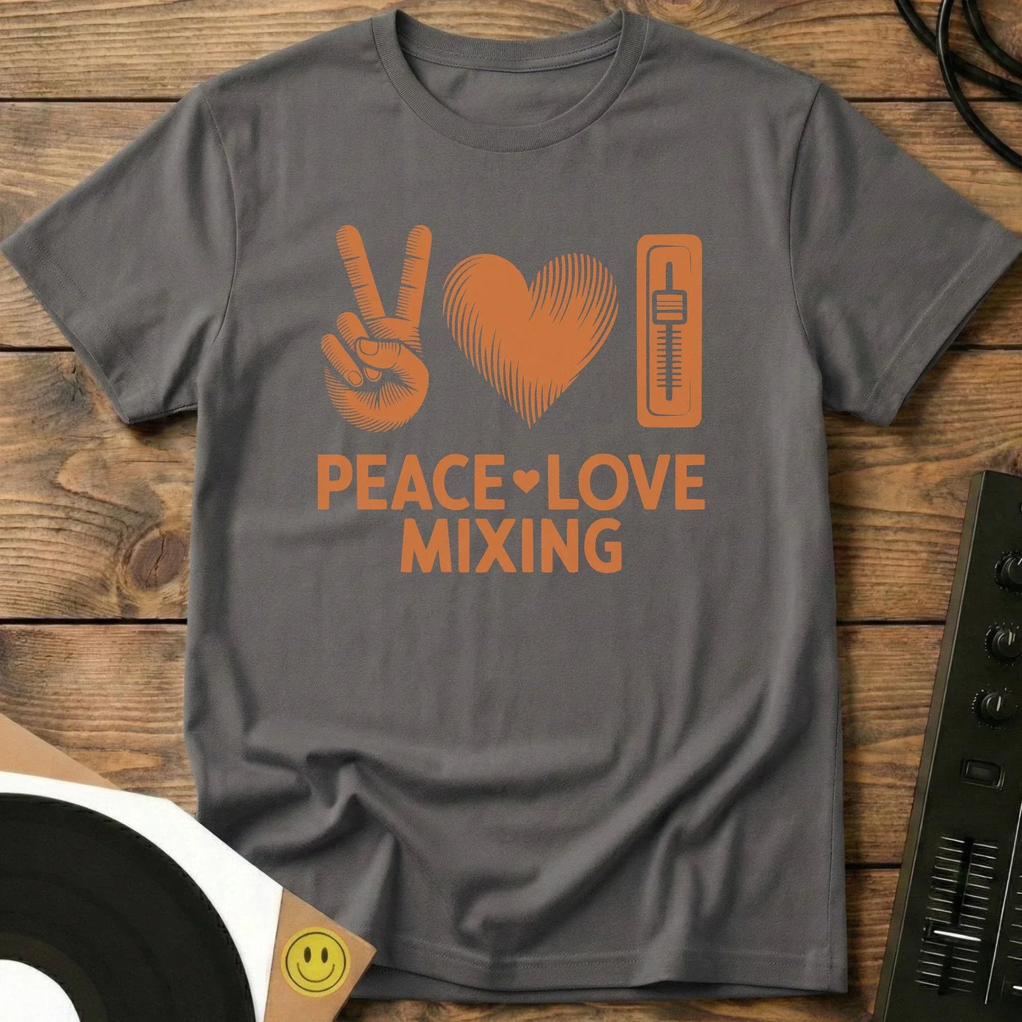 Peace, Love, Mixing T-Shirt Charcoal / S Peace, Love, Mixing T-Shirt