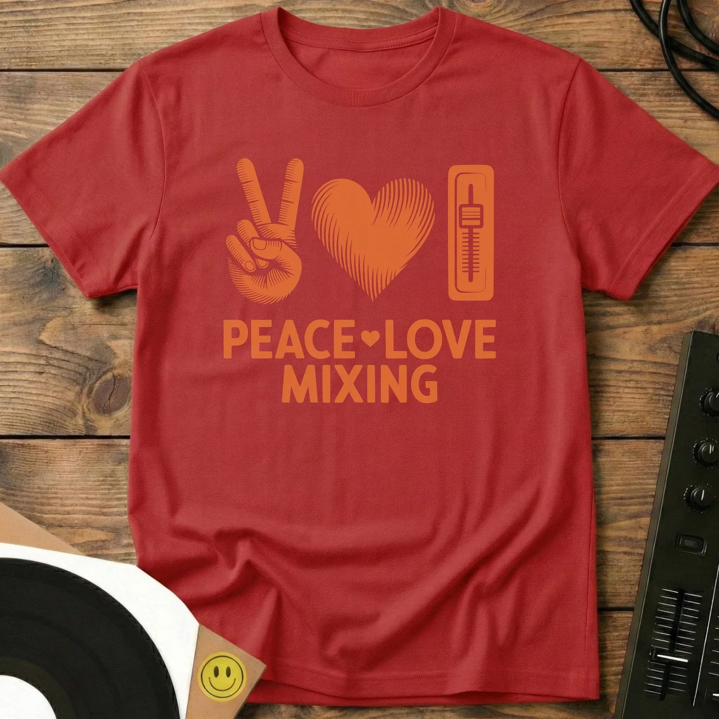 Peace, Love, Mixing T-Shirt Red / S Peace, Love, Mixing T-Shirt