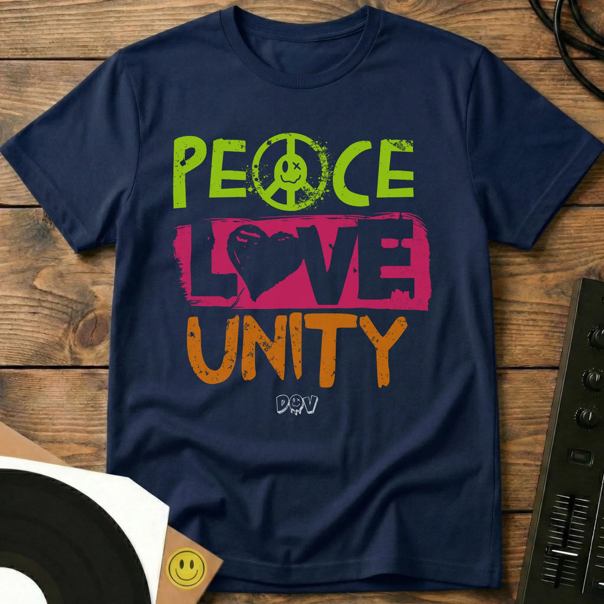 Peace, Love, Unity T-Shirt Navy / S Peace, Love, Unity T-Shirt